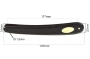 Details-Rasiermesser Schale aus Wengé für 5/8 und 6/8 Messer mit Messingplättchen